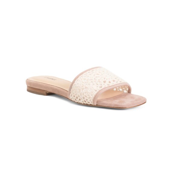 L'AGENCE ecru Armelle Crochet Slides - Picture 1 of 2